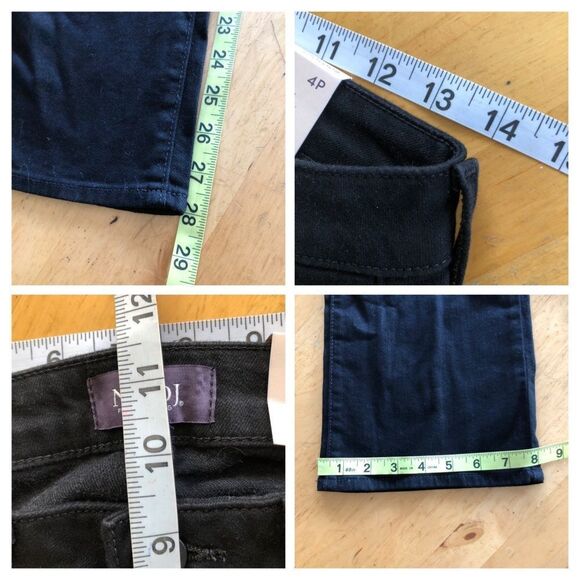 NYDJ Barbara Bootcut Black Jeans Size 4P - Picture 8 of 11